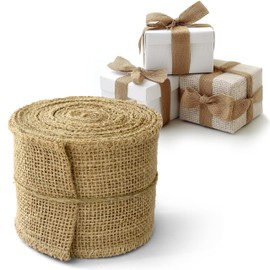 Burlap Ribbon 3 Inch Wide - Burlap Roll Fabric Ribbon, 10 Yard Burlap Ribbon for Crafts, Burlap Flower Wrap, Rustic Ribbon for Gifts, Holidays and Decorations