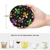 ubcindy Mardi Gras Coasters for Drinks Set of 6,Round Absorbent