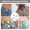 5 Sets Adjustable Waist Tightener Button Silver Pant Waist Tightener