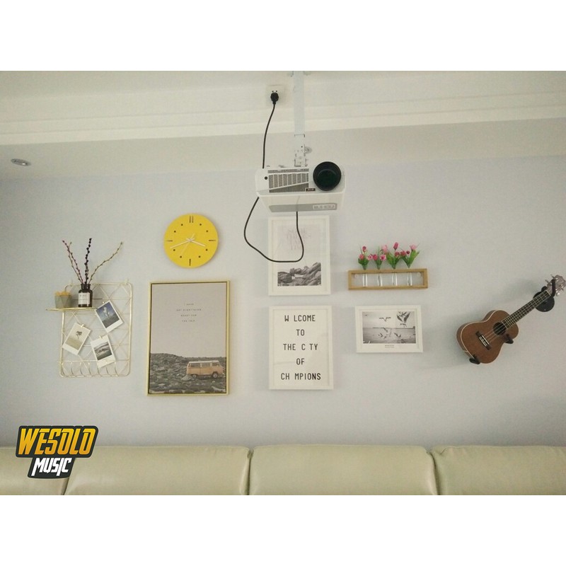 WESOLO Electric Guitar Wall Hanger Ukulele Wall Mount Slatwall Horizontal