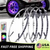 Gearzaar Set 4x 15.5'' RGB Wheel Ring Light LED Kit