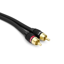 Sewell Deadbolt RCA Plugs, 4 Pairs, Fast-Lock Technology, 24k Gold Plated Speaker Plugs, Premium Solderless SW-32888-4