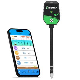 UIUZMAR Soil pH Meter Soil Moisture Meter 8 in 1 Fertility Salt Moisture pH EC Light Humidity Temp Accurate Soil pH Test Kit for Garden and Hydroponics