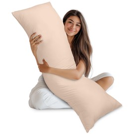 Utopia Bedding Full Body Pillow for Adults (Beige, 20 x 54 Inch), Long Pillow Insert for Sleeping, Ideal for Side Sleepers
