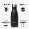 QWETCH Qwetch Thermos Flask, Black, 260 ml, Stainless Steel Bottle,