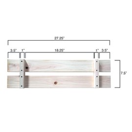 Natural Japanese Hinoki Tub Bench, Small