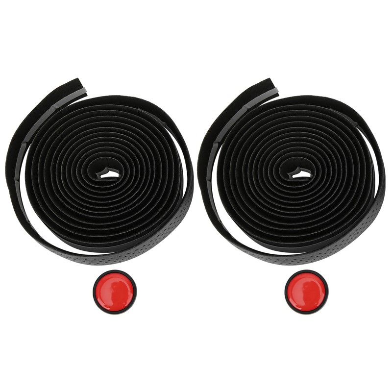 2Pcs Cycling PU Leather EVA Handlebar Belt Road Bike AntiSlip