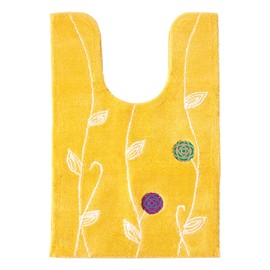 OKA Etov Toilet Mat, Approx. 41.3 x 27.6 inches (105 x 70 cm), Yellow (Nordic, Washable, Stylish, Long Ears)