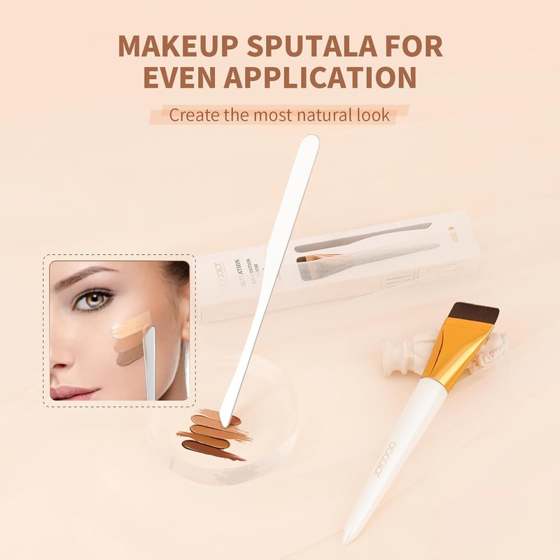 docolor Set de Brocha Plana y Espátula para Maquillaje –