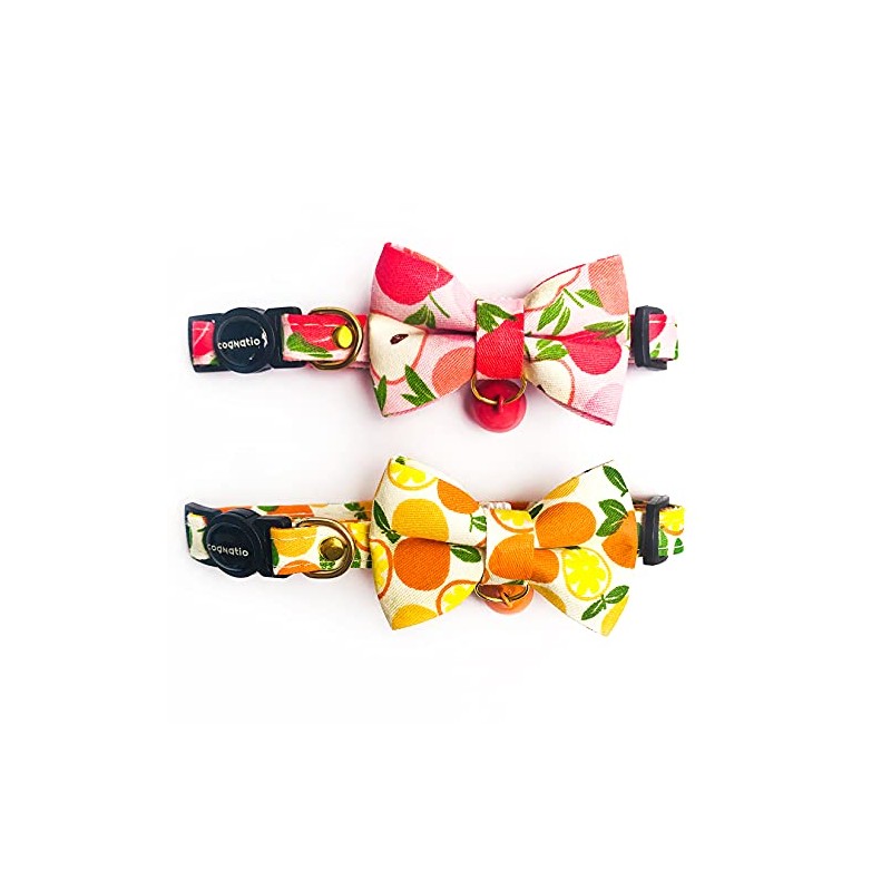 Cognatio Quick Release Cat Collars, Fruit Patterned Kitten Collars with
