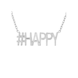 LAJOIA Jewelry Women's Necklace # Happy 925 Sterling Silver Filigree Chain Nickel-Free, Sterling Silver