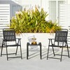 Yaheetech Folding Patio Chair Set of 8, Outdoor Dining Chair