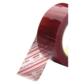 VPTAPE 2 Inch x 110 Yards Pre-Printed Packing Tape,Check Seal Before Accepting, 2.2 Mil Thick, Red/Clear, 36 Pack, for Packaging, Shipping, Moving, Home and Office (36 Pack)