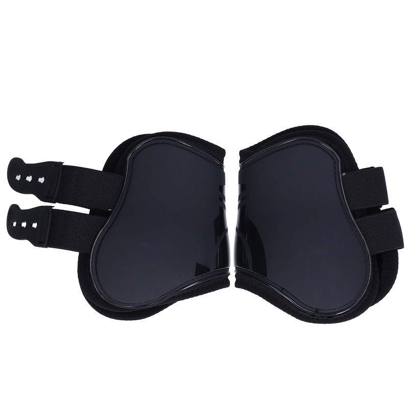 2Pcs Horse Tendon Boots Set Sturdy Adjustable PU Shell Tendon