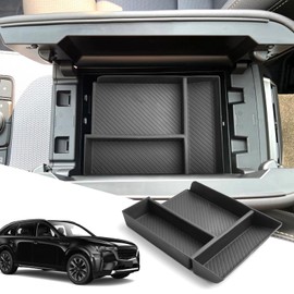 SXCY for 2024 2025 Mazda CX90 Center Console Organizer for Mazda CX90 2024 2025 Accessories Console Tray for 2024 2025 CX90 Console Organizer 2024 2025 CX90 Armrest Organizer TPE Tough Material