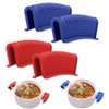 2 Pairs Silicone Pot Handle Holders,Hot Skillet Handle Covers,Anti-Slip Silicone
