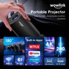 Projector 1080P with WiFi and Bluetooth Black
