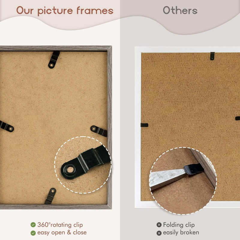 4x6 Triple Hinged Frames, 3 Folding Picture Frame, Triptych Photo