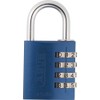 ABUS 145/20 Combination Lock, Solid Aluminium Padlock, Blue