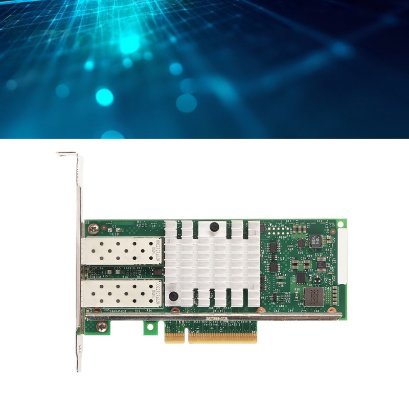 Server Adapter 10Gbps 2 SFP Ports PCI Express X8 Plug