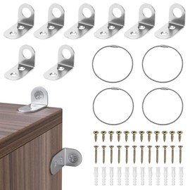 4 Packs Furniture Straps, Anti-Tip Furniture Anchors for BAB y Proofing & Pet Protecting, Wardrobe Wall Safety Fixings, Anti-Shedding, Secure Bookshelf, Cabinet, Dresser