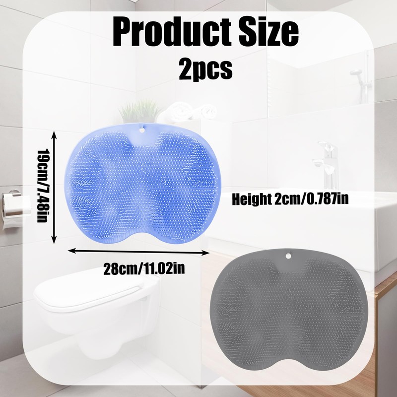 2 PCS Foot Scrubber for Shower, Shower Foot Scrubber Mat,
