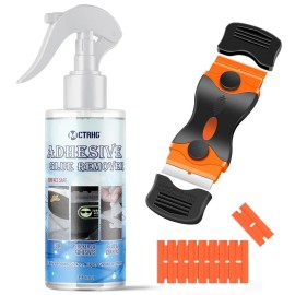 MCTRHG Adhesive Remover with Scraper & Plastic Razor Blades - Surface Safe for...