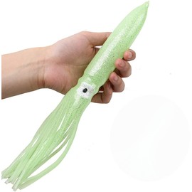 AGOOL Fishing Octopus Squid Skirt Lures - 2PCS/5PCS Luminous Plastic Baits Glow Soft Fishing Bait Trolling Soft Lures
