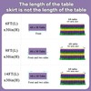 Mardi Gras Party Table Skirt Yellow Green Purple Table Skirts