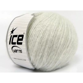Ice Yarns Charm White Silver 80424 Ice Yarns DK Mohair Wool Blend w/ Sparkle 50gr 218yds