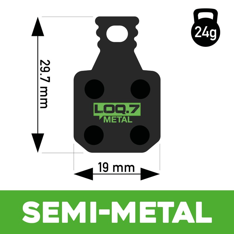 LOQ.7 Bike Brake Pads - Semi Metallic for Magura MT5