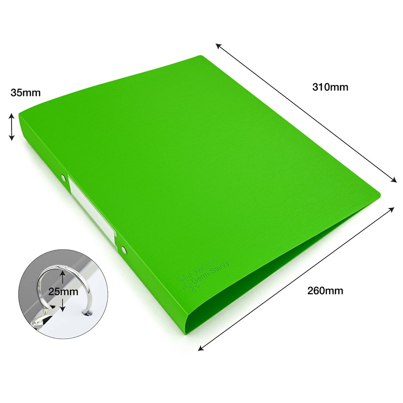 Rapesco 1662 2-Ring Binder with Antibacterial Protection, 35 mm Spine,