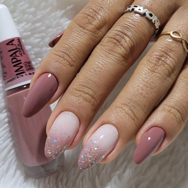 French Tip Press On Nails Almond Medium Fake Nails With