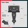 Kotarbau Pack of 2 Cross Hinges, 100-400 mm, Shutter Hinges,