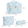 UUYUUY Quilted Cotton Makeup Bag, Azure Blue, Literature and Art