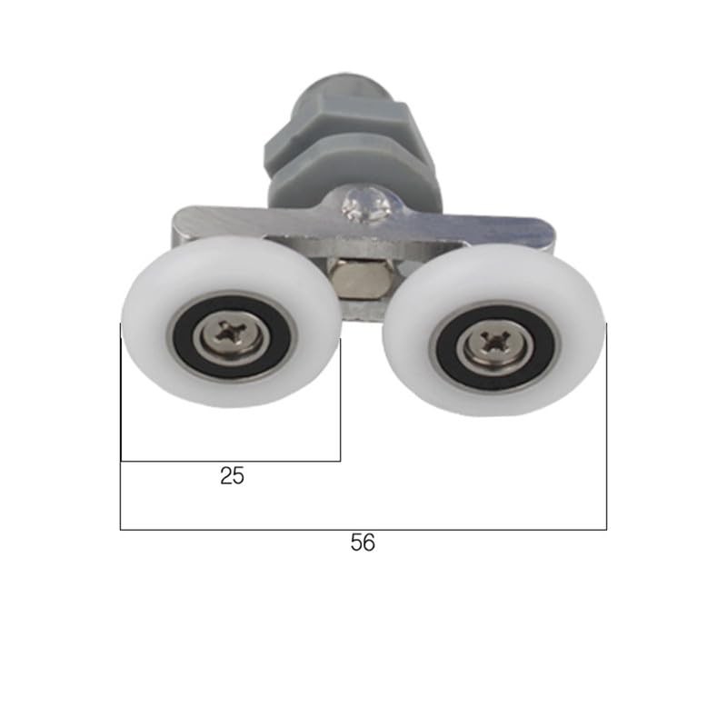 4Pcs Curved Shower Door Rollers,Bathroom Rollers,25mm Door Roller Replacement Part,Shower