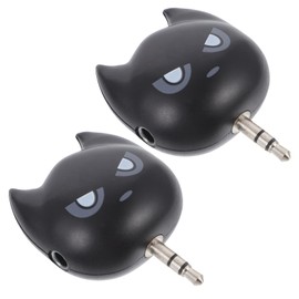 Tofficu 2Pcs Portable Headphone Splitter Way Audio Adapter Headphone Connector for Sharing Music Compact Design for Go Use for Video Chats and Media Enjoyment