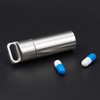 Mini Waterproof Container Pill Box Stainless Steel Capsule Sealing Container