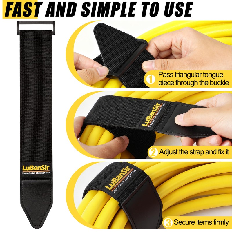 LuBanSir Cinch Straps - 2" x 18" (6 Pack) Elastic