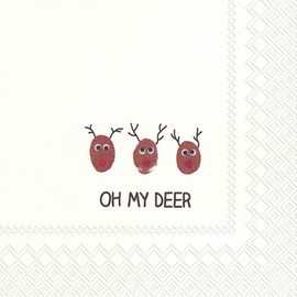 Boston International IHR Cocktail Napkins 3 Ply 5" x 5" Oh My Deer