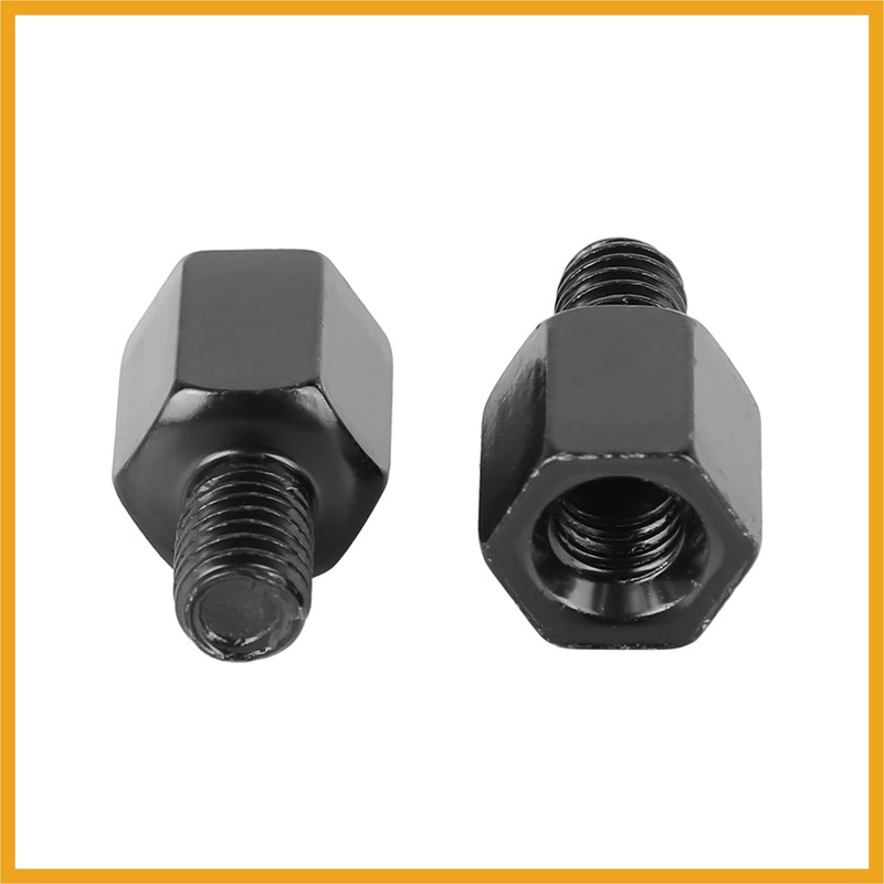 Partuto 2pcs 8mm LH to 8mm RH Black Motorcycle Rearview