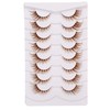 Gmagictobo Natural Brown Lashes Fluffy Wispy False Eyelashes Cat Eye
