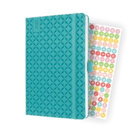 Sigel Jolie J2103 Weekly Planner 2022 - Approx. A5 – Turquoise – Hardcover, 174 Pages with Cheerful Calendar, a Lot of Information and Practical Stickers – FSC Certified – Diary