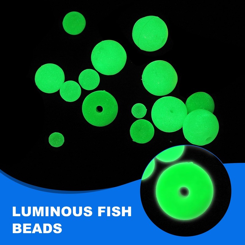 YELARXI Fishing Beads Hard Plastic Fishing Bait Eggs Lure Rigs