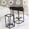 PYSYY Set of Candlestick Holders in Two Sizes, Versatile Square