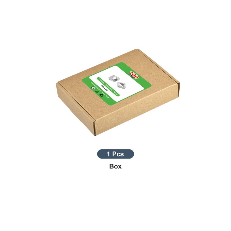 uxcell M8-1.25x6.5 Square Nuts, 304 Stainless Steel Coarse Thread Square