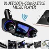 BCSMMCAR 1.3in LED Screen Wireless Bluetooth 4.0 FM Transmitter For