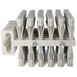 NCaan 96pcs Plasterboard Wall Plugs—Expanding Barrel—Anti Rotate Ribs—Barbed Jaws—Superior Tight Grip—Strong Hold—Hollow Drywall Cavity Raw Plasterboard Wall Fixings (96 Wall Plugs)