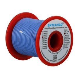 BNTECHGO 18 Gauge Silicone Wire Spool 100 ft Blue Flexible 18 AWG Stranded Tinned Copper Wire