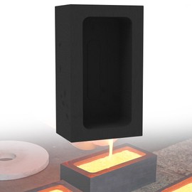 Nelyrho 1 Pieces 7.5kg Graphite Ingot Molds for Casting Gold Silver Aluminum Copper Brass, Metal Melting Refining Tools (5.9"x 3.9"x 2" Inch)